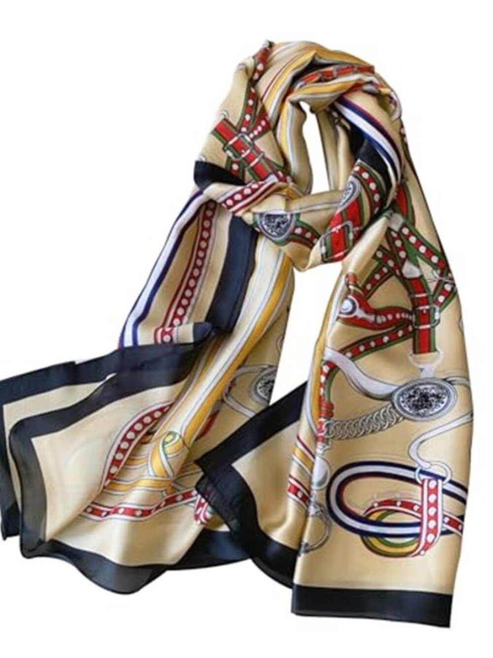 Floral Satin Scarf Shawl Lightweight Silky Long Wrap Head Scarf